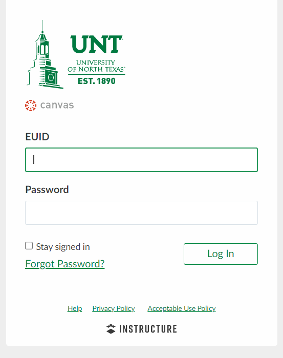 login to unt canvas