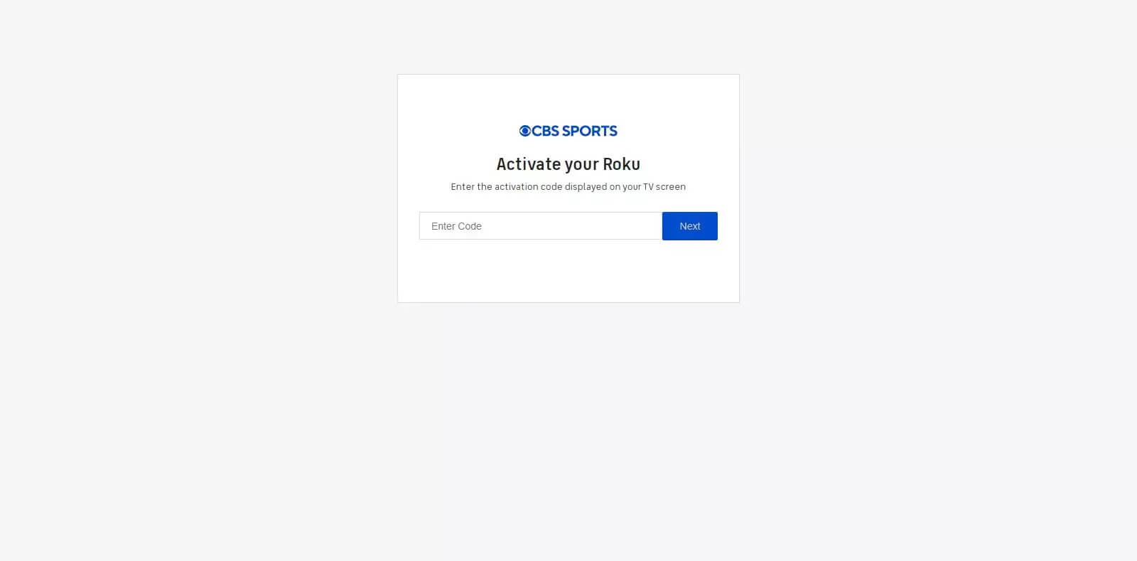 activate cbs sports using cbssports.com tv roku