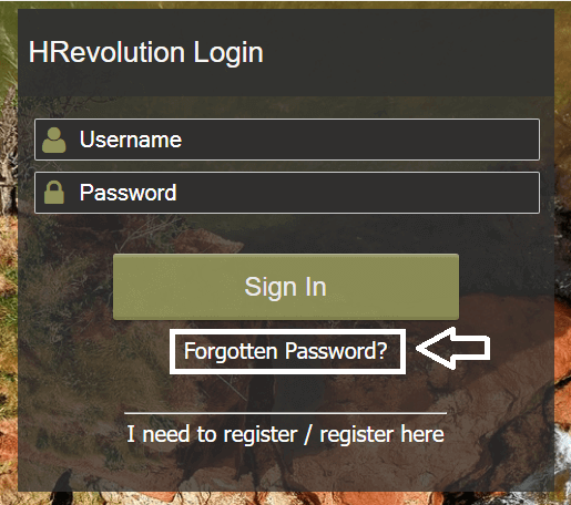 click on forgotten password in iss payslip login page