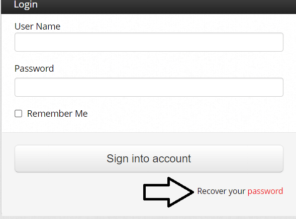 click on recover your password hallcon driver portal