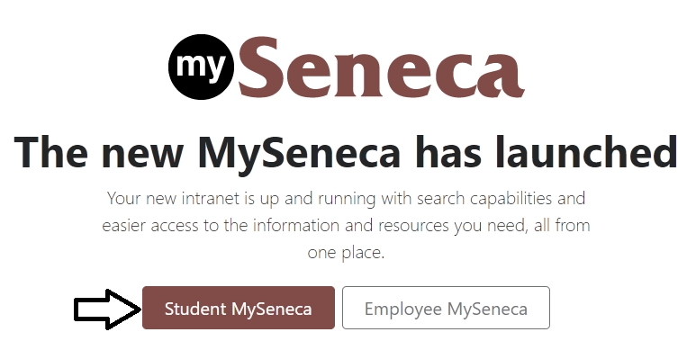 click on student my seneca in seneca blackboard