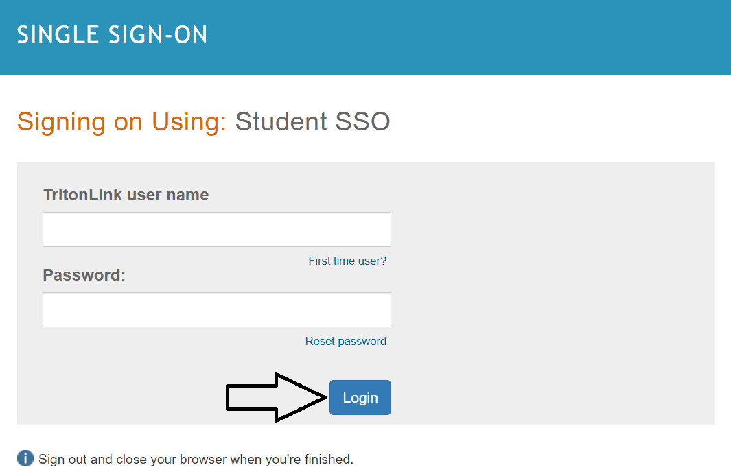 enter required details to login into webreg ucsd portal