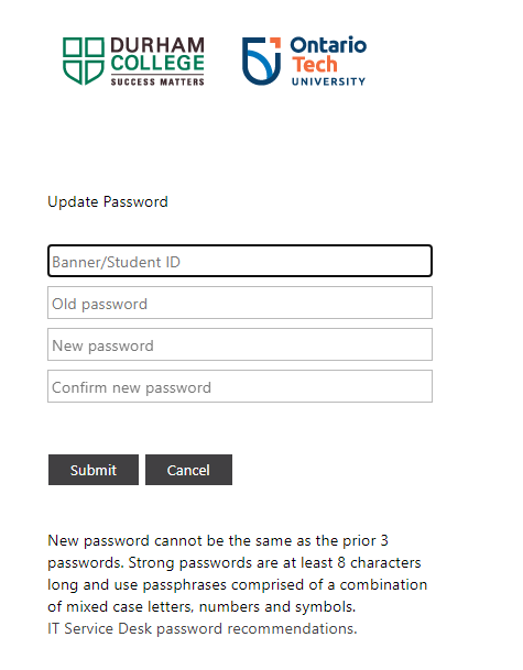 enter required details to reset dc connect login password