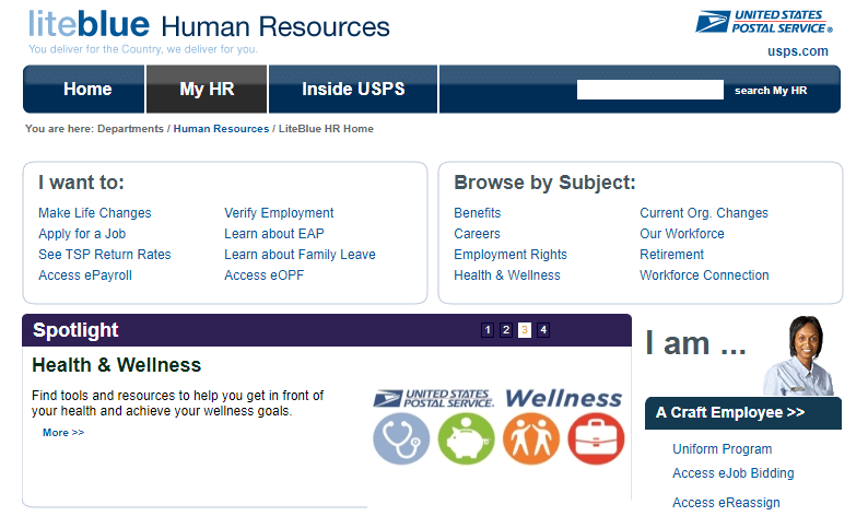 liteblue usps human resources