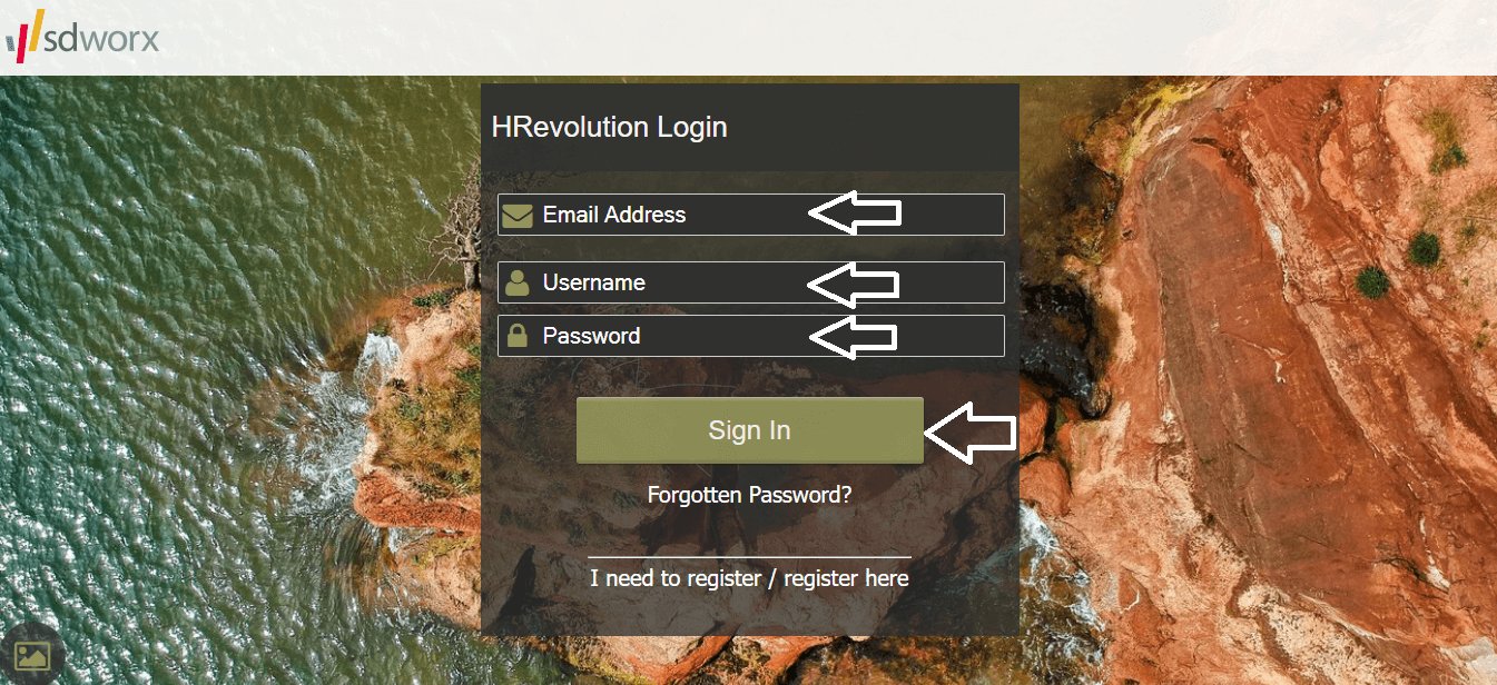 login into hrevolution portal