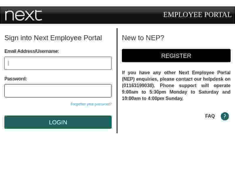 login to next employee portal