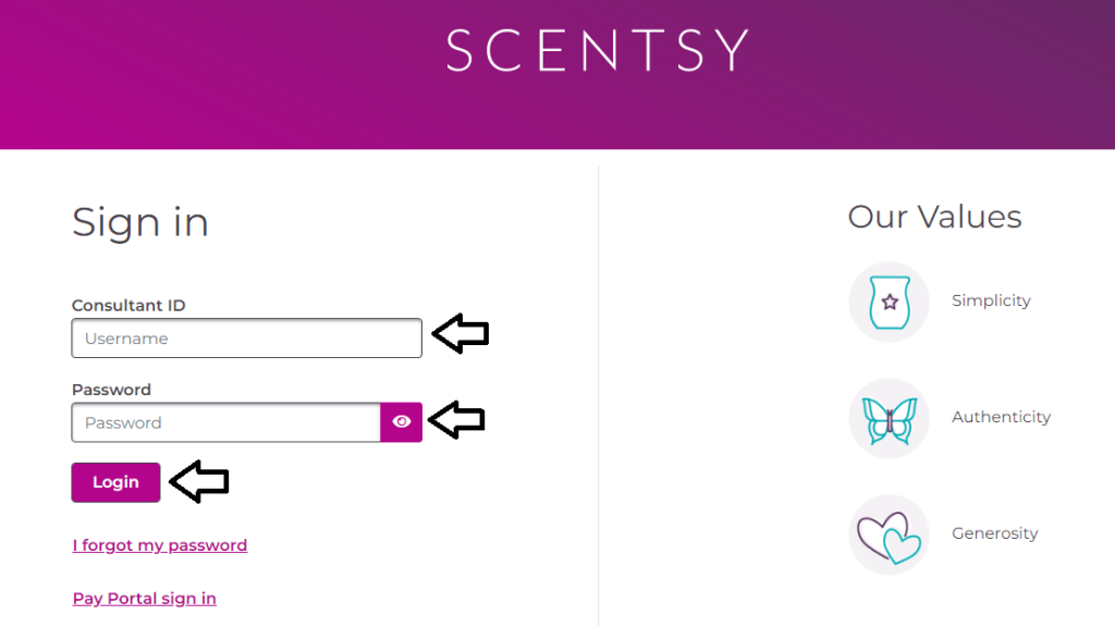 scentsy workstation account login