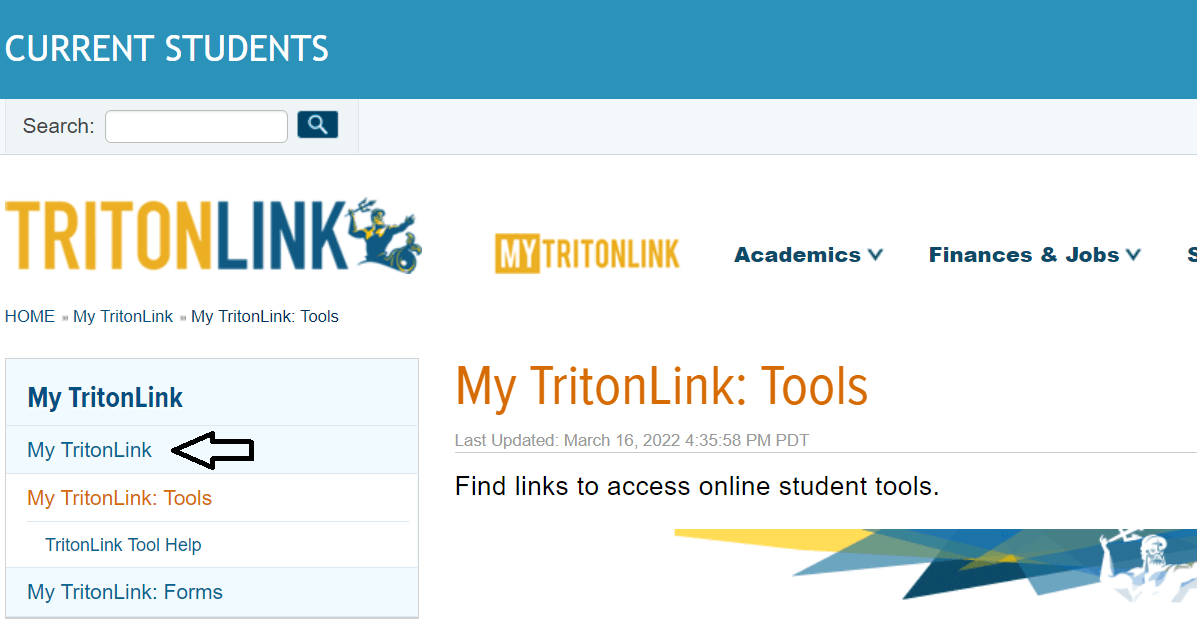 select mytriton link option