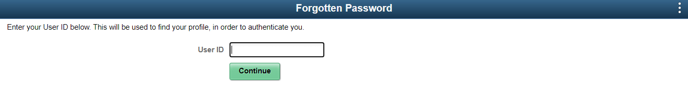 enter user id to reset reset mybslhr login password