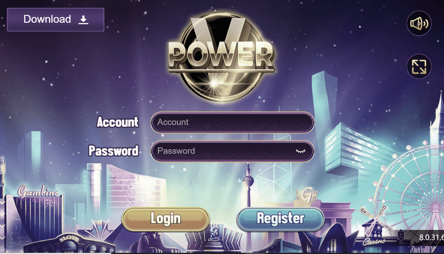 login into vpower777 website