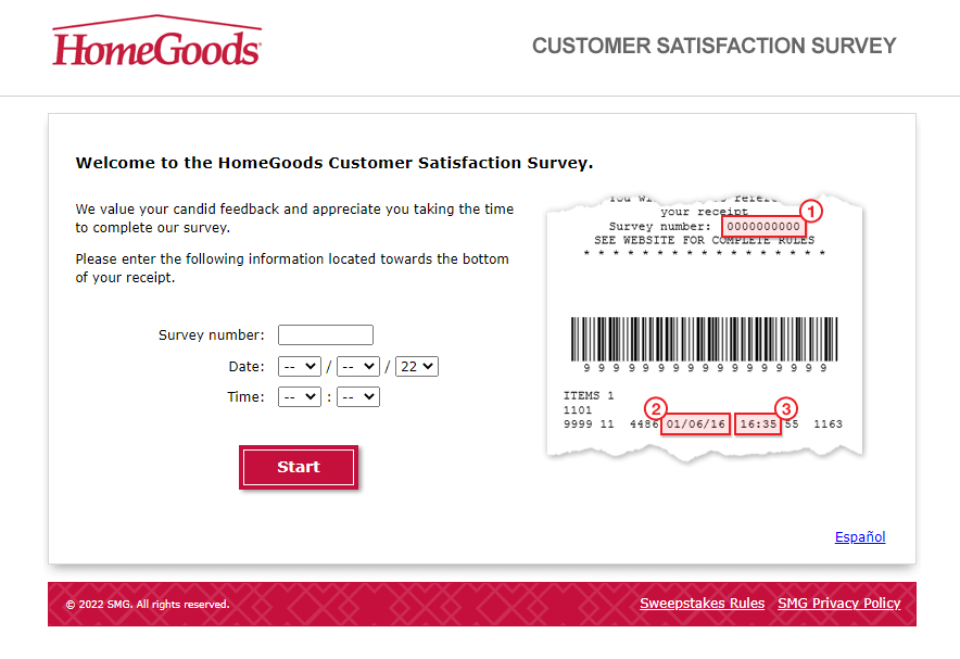 homegoods customer satisfaction survey