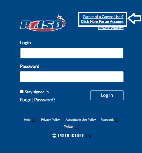 canvas pfisd account registration