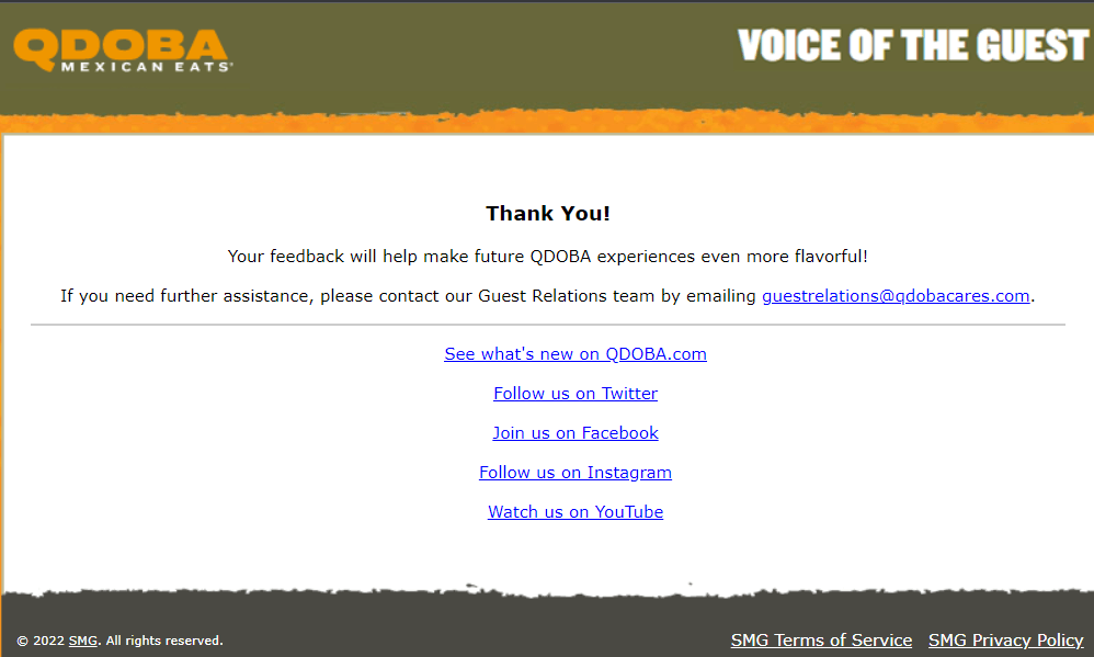 qdoba customer feedback survey