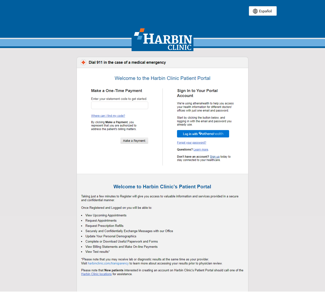 harbin clinic patient portal login