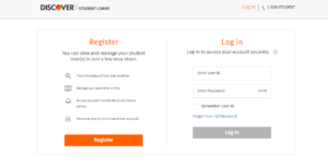 discover student loans login