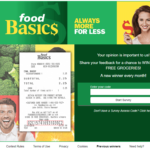 Foodbasicsfeedback.com - Food Basics Feedback Survey to Win $1000 Gift Card food basics survey