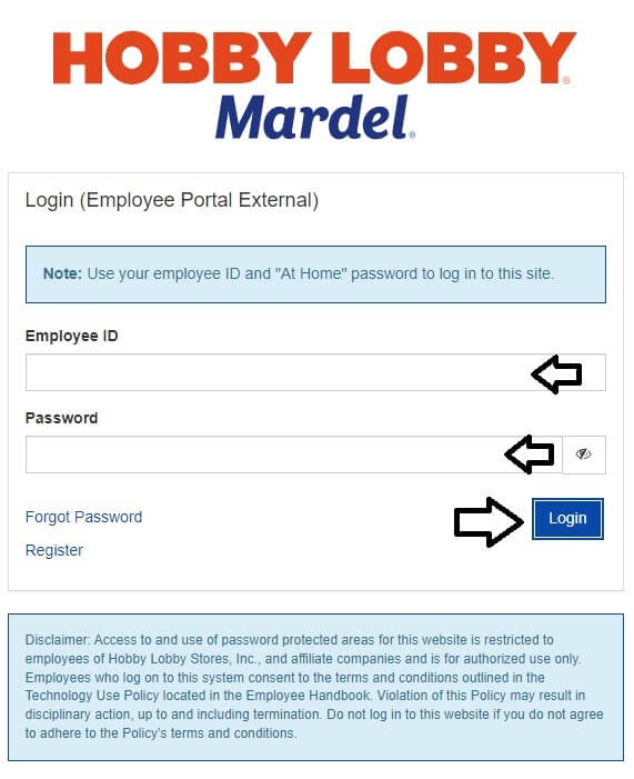 hobby lobby employee login