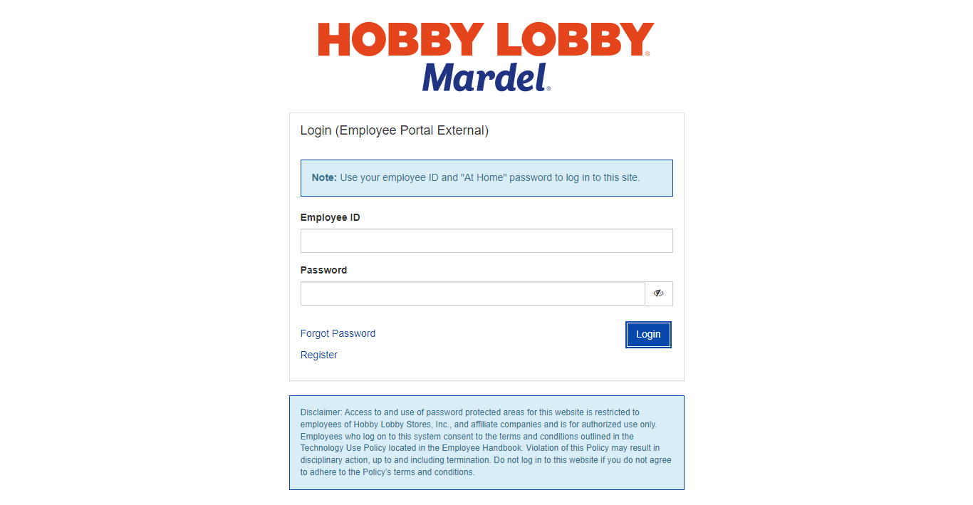 hobby lobby employee portal login