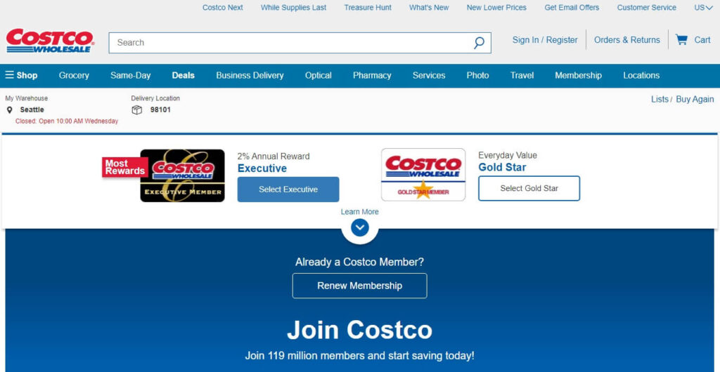 get costco membership for seniors