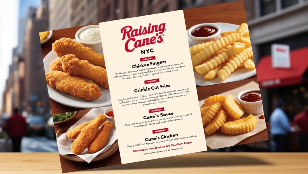 Raising Cane’s NYC Menu