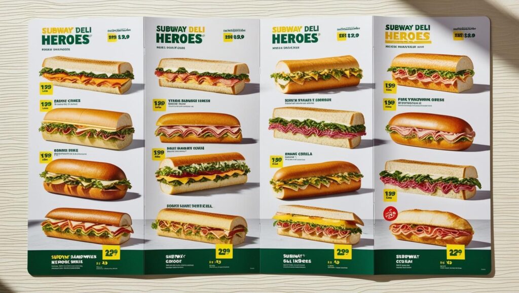 Subway Deli Heroes Menu With Prices 2025